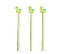 NUOBESTY 12 Pièces Stylo Gel Alpaga Dessin Animé Vert pour Étudiants | Plastique, Forme Adorable et Chic, Outil D'écriture pour Prise de Notes, Marquage et Dessin