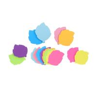 NUOBESTY 16 Pièces Blocs-notes Autocollants en Papier Forme Feuille Forte Adhérence et Écriture Fluide pour Bureau et École, Notes Colorées Pratiques et Décoratives Couleur Aléatoire