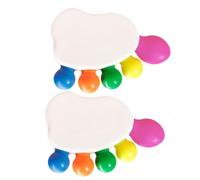 NUOBESTY 2 Ensembles Surligneur de Doigt Blanc Plastique Présent Rentrée | Pointe Biseau Fine, Traits Larges et Soulignés, Couleurs Vives, pour Office et Prise de Notes