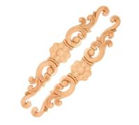 NUOBESTY 2 Pièces Appliques de Meubles en Bois, Moulure D'angle Décorative, Beige, pour DIY et Projets D'artisanat en Bois