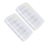 NUOBESTY 2 Pièces Boîte à Œufs Empilable Contenant Compartiments pour Réfrigérateur Alimentaire avec Couvercle pour Rangement Optimal Œufs Frais