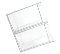 NUOBESTY 2 Pièces Boîte de Rangement Empilable en Pet pour Cosmétiques Protection les Rayures, pour Bureau ou Anniversaire, Petite Boîte Plastique Transparente