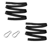 NUOBESTY 2 Pièces Kit Suspendre pour Hamac Chaise, Sangles Nylon Noires | Perçage, Usage Simple et Sûr, Résiste aux Hivers Rigoureux et Étés Extrêmes