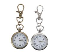 NUOBESTY 2 Pièces Montre de Poche Porte-clés, Montre à Gousset D'infirmière en Alliage, Style Vintage, pour Étudiants et Infirmières, pour Hôpital et Paquet à Main, Petit Format