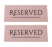 NUOBESTY 2 Pièces Panneau de Siège pour Mariage Champêtre Panneau de Table Réservé Signe de Siège Décoratif pour Restaurant avec Lettres Pré-réservées