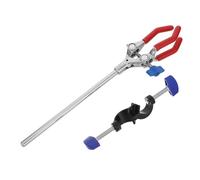 NUOBESTY 2 Pièces Pince à Trois Griffes pour Ballon Rond et Bécher de Laboratoire avec Mâchoires en Métal Renforcé et Ajustement D'angle à 360° pour Procédures Chimiques