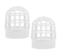NUOBESTY 2 Pièces Protège-tuyau de Gouttière en Pvc Blanc Crépine Maille de Chapeau Anti-obstruction, Installation Facile pour Gouttières Extérieures et Toitures