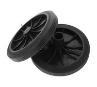 NUOBESTY 2 Pièces Roues de Remplacement Améliore la Mobilité en Plastique Noir pour Poubelle Diamètre de Trou 2,3cm, Facile à Remplacer des Poubelles et Remorques Extérieures