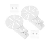 NUOBESTY 2 Pièces Supports de Caméra à Fixation d'angle en Plastique Blanc, pour Caméra de Sécurité Murale Extérieure et Webcam, Assemblage Facile, Usage Intérieur et Extérieur