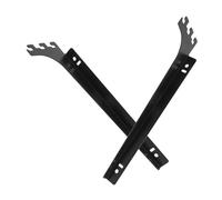 NUOBESTY 2 Supports pour Étagères en Verre Trempé Noirs en Acier, Installation Facile et Usage Polyvalent, pour Bibliothèques et Présentoirs en Magasin