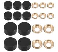 NUOBESTY 20 Pièces Capuchon Décoratif pour Tête de Vis, Dôme en Plastique Cuivre Noir, Protection ضد Poussière et Eau, pour Meubles et Appareils, Lot de Capuchons de Vis