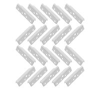 NUOBESTY 20 Pièces Clips D’extrémité de Sangle Sécurisés en Métal Argenté | Fixation à Vis, avec Vis Incluses, pour Sangles Élastiques et Supports de Coussin Canapés