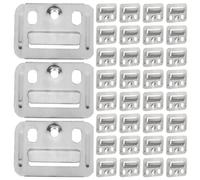 NUOBESTY 200 Pièces Clip de Panneau Mural Intérieur en Acier Inoxydable | Fixation pour Revêtement Mural, Modèle 30x43x0,3mm, Argenté, pour Panneaux Bambou Wpc