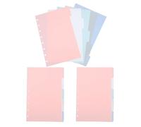 NUOBESTY 3 Ensembles Intercalaires D'index en Plastique Pp avec Onglets Inscriptibles, Séparateurs Fiables pour Classeurs, pour Organiser Documents à L'école Bureau
