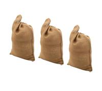 NUOBESTY 3 pièces Sacs de Jardinage Réutilisables Toile de Jute Sacs de Stockage Alimentaire Respirants et Durables pour Pommes de Terre Oignons et Usage Domestique