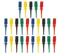 NUOBESTY 30pcs Crochets de Test pour Multimètre Sondes de Test Électroniques Structure à Crochet Arrondie Cuivre et Plastique pour Circuits Imprimés et Composants Électroniques