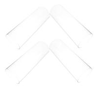NUOBESTY 4 Pièces Abat-jour en Verre pour Bougies Couvercle en Verre Simple Tube Droit Coupe-vent Protège la Flamme pour Bougies et Lampes LED Déco DIY