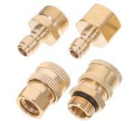 NUOBESTY 4 Pièces Adaptateur Rapide en Laiton pour Tuyau de Nettoyeur Haute Pression Connecteur Double Mâle, Efficacité Améliorée et Design Quick Connect pour Usage Jardin