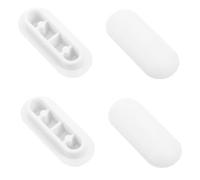 NUOBESTY 4 Pièces Butoirs de Remplacement pour Abattant de Toilette | Plastique Blanc, Effet Amortissant, Entretien Facile, pour Sièges de Toilettes en Gestion Immobilière