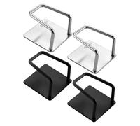 NUOBESTY 4 Pièces Égouttoir D'évier Cuisine, Support en Mousse, Acier Inoxydable 304, sans Perçage, à Coller, Noir Argenté, Cuisine et Évier