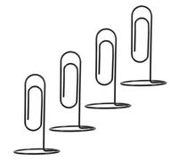 NUOBESTY 4 Pièces Porte-notes Créatif Grand Format en Métal Noir Support Résistant et Capacité Importante pour Projets Créatifs et École