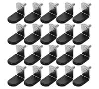 NUOBESTY 40 Pièces Support Étagère avec Embout Caoutchouc Clou de Fixation Robuste pour Étagères Adapté aux Bibliothèques et Supports Angle Verre