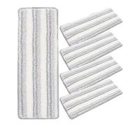 NUOBESTY 5 Pièces Lingettes de Nettoyage en Microfibre Réutilisables et Lavables pour Sol, Têtes de Balai Plates Auto-adhésives pour Carrelage et Tâches Quotidiennes