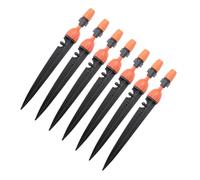 NUOBESTY 7 Pièces Émetteur Pieu Micro-pulvérisation, Goutteur Réglable pour Système D’Irrigation Goutte à Goutte, Plastique Noir, 0-140 L/h, 360°, Tube Capillaire 7mm, pour Arrosage
