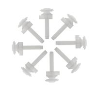 NUOBESTY 8 Pièces Kit de Vis de Fixation de Toilette en Plastique Blanc Écrous Universels, Installation sans Outil, Design Classique et Compatible pour Siège de Toilette