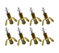 NUOBESTY 8 Pièces Support de Mèche Trépied Doré, Style Vintage | Alliage et Verre, Maintien Vertical Mèche, Nettoyage Facile, pour Bols D’huile et Lotus
