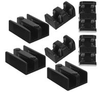 NUOBESTY Accessoire pour Porte Plastique Noir, Limiteur Robuste pour Porte en Verre sans Cadre, Empêche le Balancement, pour Salle de Bain et Cabine