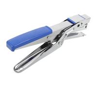 NUOBESTY Agrafeuse à Pince Manuelle Compacte en Plastique et Métal pour Bureaux et Salles de apacité 10 Feuilles, Design Stylé Bleu pour Adultes et Enseignants