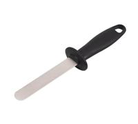 NUOBESTY Aiguiseur de Couteaux en Emery et ABS Cuisine Professionnel Tige de Rodage à Deux Surfaces Design Trou Suspendu, Affûtage pour Restaurant Cuisine