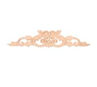 NUOBESTY Applique Bois Sculpté Européen Double Fleur Décorative pour Meubles Autocollant Bois Massif pour Portes Armoires Lit Murs et Dressing Facile à Installer et Entretenir