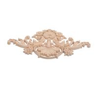 NUOBESTY Applique D'angle en Relief, Pièce Décorative en Bois, Bois Beige, Installation Adaptable, Style Classique Vintage, pour Angles et Meubles, Décoration Intérieure Résidentielle