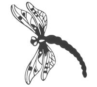 NUOBESTY Art Mural Libellule en Métal Creuse, Décoration Murale Suspendue pour Jardin et Balcon, Ornement Extérieur en Fer Forgé, Sculpture Décorative pour Salon et Terrasse