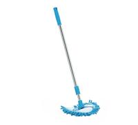 NUOBESTY Balai à 180 Degrés Triangulaire Facile D'accès aux Coins Difficiles Télescopique Rotatif en Plastique Léger pour Nettoyage Maison et Baignoire