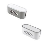 NUOBESTY Boîte Cache-câbles pour Organisation et Protection des Fils avec Couvercle en PP Gestion des Câbles pour Bureau et Coin et Multiprises