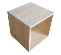 NUOBESTY Boîte de Rangement à Façade Ouverte en Bois Massif Empilable | Surface Non Prête à Peindre, Assemblage à Queue D’aronde, pour Ustensiles et Fournitures