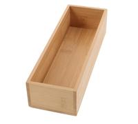 NUOBESTY Boîte De Rangement En Bambou Sans Couvercle Petite Boîte Bois Rectangulaire 8.98 X 3.03 X 1.97 Pouces De Présentation Et Décoration De Table Pour Maison Bureau Articles Divers