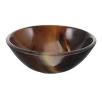 NUOBESTY Bol à Thé en Corne de Bœuf Petit Bol à Thé Multifonction pour Vinaigre et Assaisonnement Décoration et Support Alimentaire Pique-niques et Bbq
