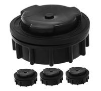 NUOBESTY Bouchons de Poubelle 4 Pièces en Plastique pour 660 L, Noir | Remplacement pour Conteneur Extérieur, Étanchéité Anti-Fuite, Pose Simple, Gestion du Drainage, Usage Commercial