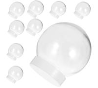 NUOBESTY Boule À Neige De NoëL 10 PièCes Accessoires Transparente en Plastique DIY pour DéCoration De FêTe Et Artisanat avec Couvercle Rond 9.2 X 8.2 Pouces