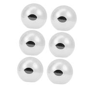 NUOBESTY Bouton Lumineux Chic Boule Métal Argenté M10 6 Pièces