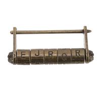 NUOBESTY Cadenas Rétro en Alliage de Zinc à Combinaison pour Boîte à Bijoux Verrouillage du Mot, Style Chinois Traditionnel Vintage, Présent Décoratif