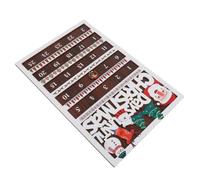 NUOBESTY Calendrier de Compte à Rebours de Noël 25 Jours en Bois Rustique | Couronne Mobile, Style Ferme Classique, Déco de Saison pour Mantel et Bureau