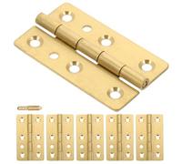 NUOBESTY Charnières de tiroir décoratives 6pcs en cuivre doré, charnière de piano à 180 degrés, pour boîte à bijoux et boîte à outils, remplacement