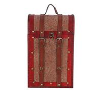 NUOBESTY Coffret à Vin en Bois Vintage 2 Bouteilles 35X22X12 CM avec Couvercle Caisse de Rangement Décorative pour Mariage Porte-Bouteilles Robuste et Malle de Transport pour Bar à Vin