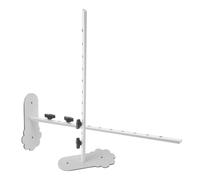 NUOBESTY Connecteur de Table à Panneaux perforés en Acier Inoxydable, 2 pièces, Blanc, Support réglable pour Espace de Travail et Atelier créatif
