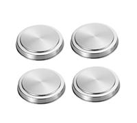 NUOBESTY Couvercle De Poêle En Acier Inoxydable 4 Pièces Housse De Brûleur Rond Facile à Nettoyer Protège Votre Cuisinière Et Améliore L'espace De Comptoir Compatible Cuisinières Électriques Gaz